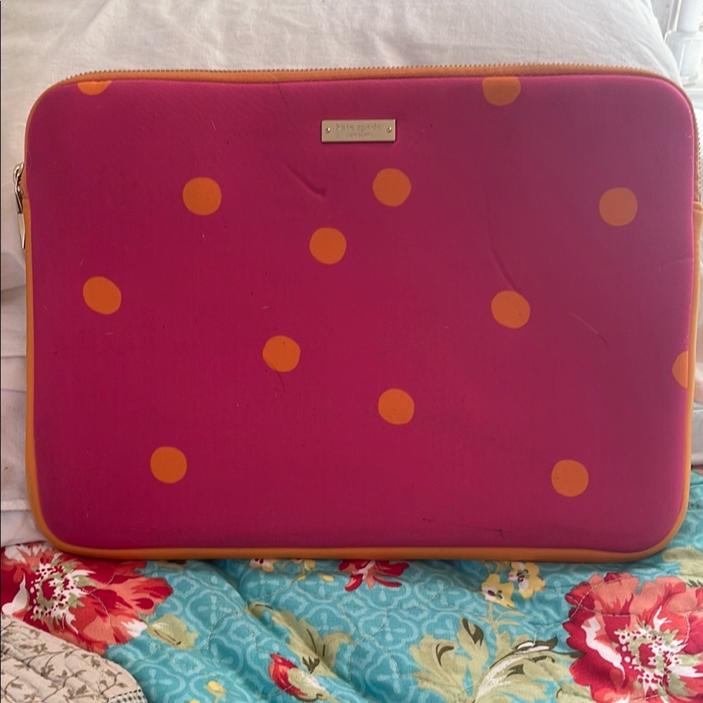 Pink and Orange Polka Dot Tablet Sleeve